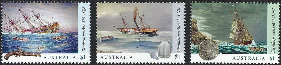2017 Australia SG#4770/72 Shipwrecks ships set of 3 mint MUH MNH Foto 1 de 1