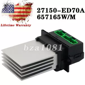 27150-ED70A Blower Motor Heater Fan Resistor For Nissan Tiida Peugeot Renault US - Picture 1 of 12