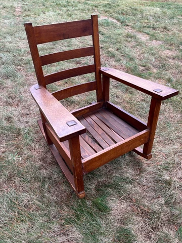 Antique Stickley Brothers Arts & Crafts Mission Oak Rocking Chair # 535 Cover