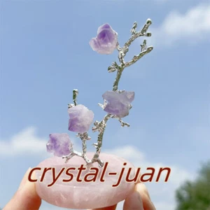 3,7" Natürlicher Rosenquarz und Amethyst Kaistal Cluster Blumen Wohndeko 1 Stck. - Bild 1 von 23