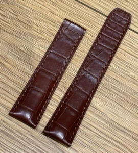 Genuine OEM Baume & Mercier Brown Alligator Leather Strap 21mm 18mm 21/18 - Picture 1 of 7