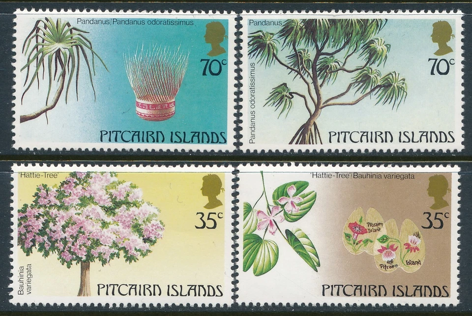 Pitcairn Islands Trees 1983 parte I juego de 4 finos como nuevos MNH Foto 1 de 1