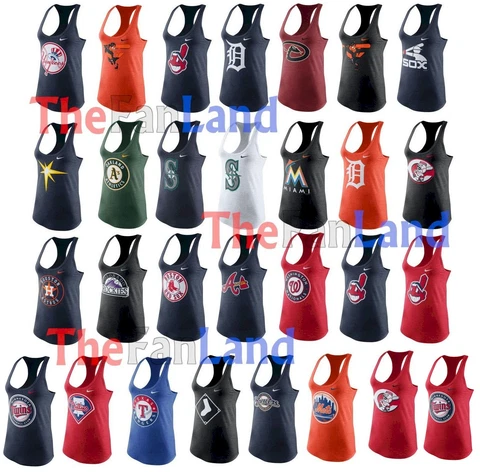 New MLB Nike Women's Tri Blend Tank Top Shirt Cover