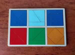 Ukrainian wooden colored Puzzles for children's development. Ukraine. # # - Picture 1 of 15