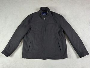 Old Navy Jacket Mens XXL Black Wool Bomber Preppy Classic Winter Zip Pea Coat