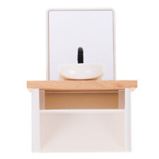 Mini Washroom Wood Child Simulation Bathtub Toilet Doll House Furniture Model
