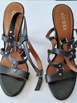 Escarpin 38 GUESS cuir noir - occasion très peu utilisé - Imagen 1 de 4