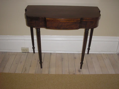 18th C PHILADELPHIA, SHERATON gate leg CARD TABLE console FEDERAL DUNCAN PHYFE Cover