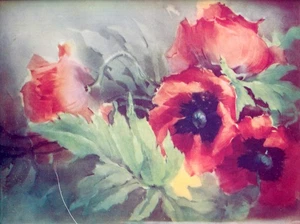 Vintage Floral Print, Poppies, Keramic Studio 1905 botanical art - Picture 1 of 3