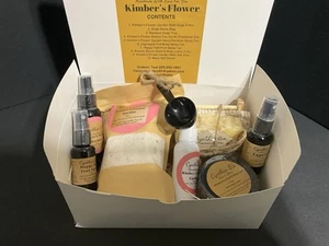 Floral Scented Handmade Self Care Gift Set 10 Pc - Picture 1 of 6