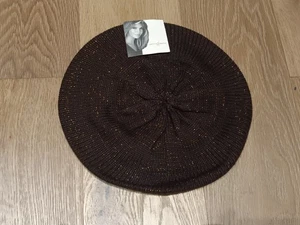 Jaclyn Smith Solide Baskenmütze, Gold Glitzer, ONE SIZE - Bild 1 von 2