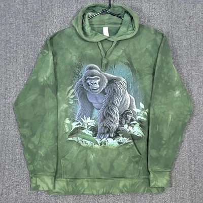 Rainforest Café Sudadera con Capucha Hombres S Verde Tie Dye Gorila Chimpancé La Montaña Foto 1 de 4