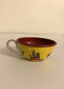 Antik Vintage Ohio Kunst Blech Litho Mini Teetasse schön #173 - Bild 1 von 5