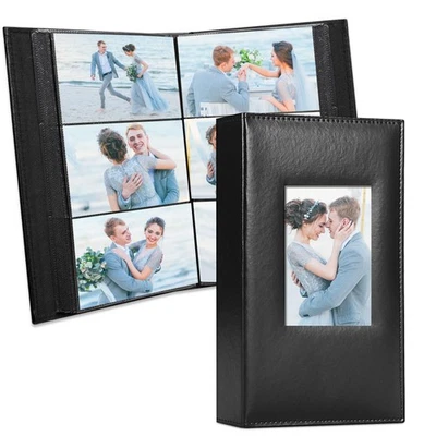 Photo Album 4X6 300 Photos Leather Cover Picture Book with 300 Horizontal Pocket - Image 1 of 4