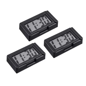 Brand New 3 Pack Small Digital Clock Mini Adhesive Stick On Battery Operated Set - Picture 1 of 19