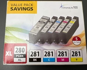 Original Canon 280/281 Schwarz/Farbe Tintenpatronen, Multipack Nagelneu Versiegelt - Bild 1 von 2