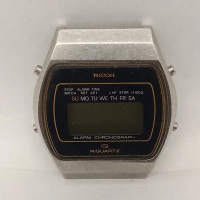 Reloj Hombre Ricoh Riquartz 823002 Cronógrafo Cuarzo Vintage Para Piezas Foto 1 de 4
