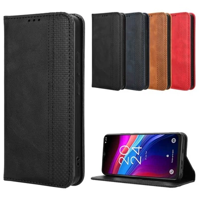 HFICY For TCL K33/K32 5G T513W Case , Shockproof Magnetic Leather Wallet Stand Cover