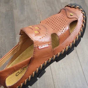 Clohoo F&S Leather Handmade Sandals Water Shoes Mens 10 New Never Worn Float - Picture 1 of 12