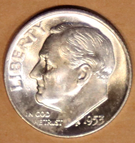1953-D Roosevelt Dime - Choice Brilliant Uncirculated - #3515T - FREE SHIPPING Cover