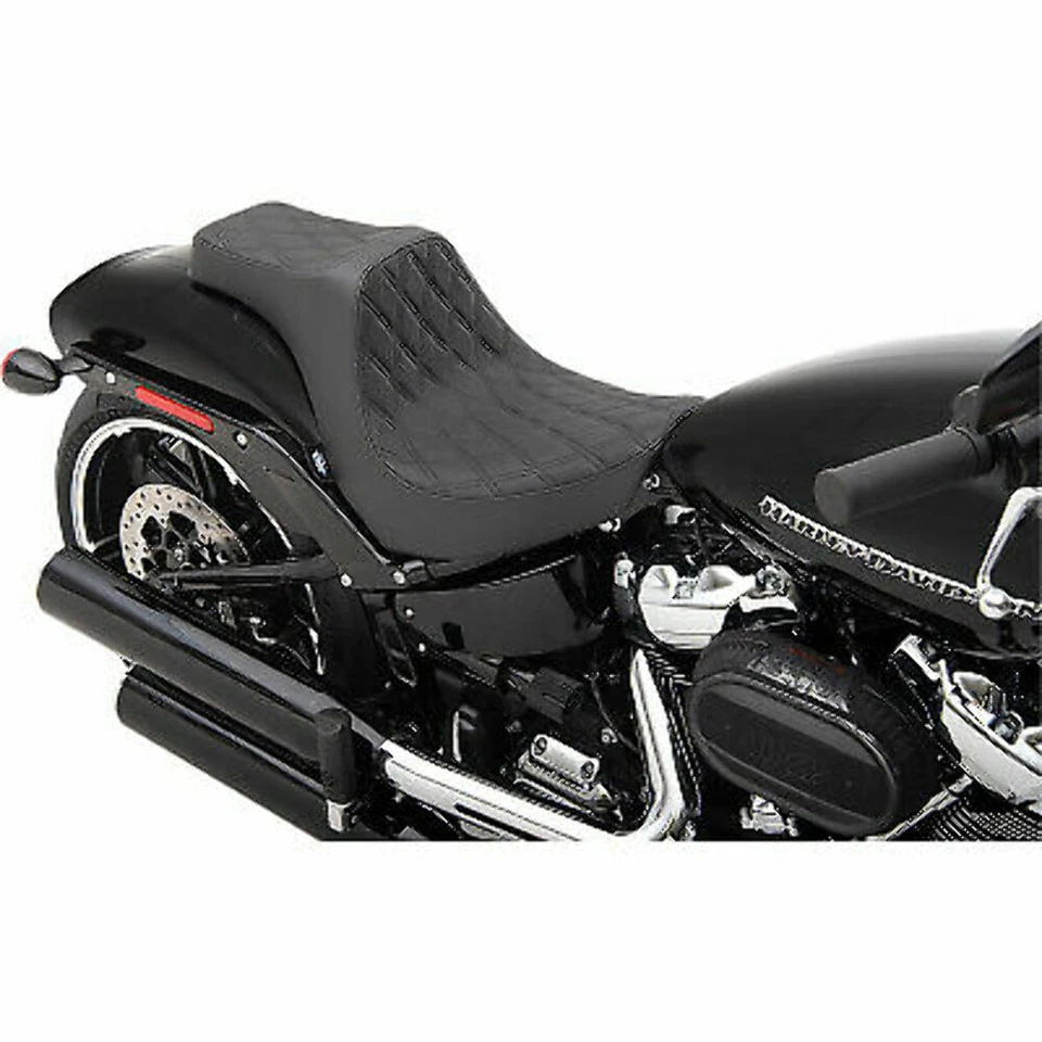 Asiento Drag Specialties Predator III Doble Diamante Negro 2 Up 18+ Harley Breakout Foto 1 de 1