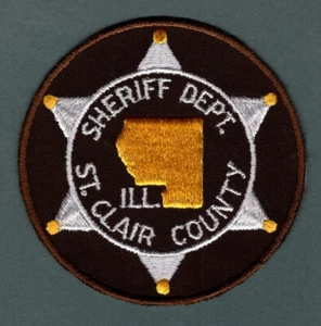 St Clair County Illinois Sheriff Polizei Aufnäher * Grenze geschnitten - Bild 1 von 2