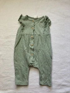 H and M verde ss bebé niña traje 4-6 M - Imagen 1 de 4
