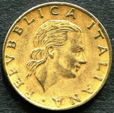 COIN - ITALY 200 LIRE - KM# 105 - Repubblica Italiana - Reeded Edge 1980 - (C49) - Image 1 of 4