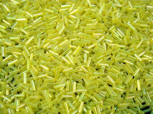 Cuentas de corneta 6 mm amarillo AB 100 g tubo de vidrio largo hueco joyería hágalo usted mismo - Imagen 1 de 1
