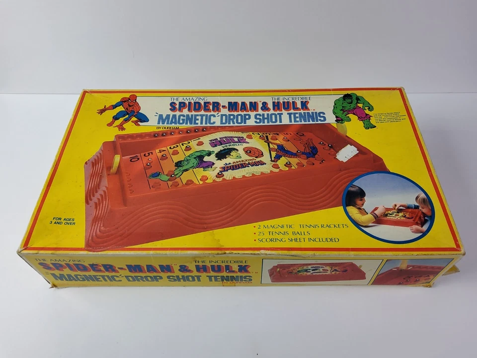 De colección 1980 Spider-Man Hulk Marvel Comics Drop Shot Tenis Durham Nuevo en Caja Raro Foto 1 de 4