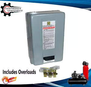 MOTORE AVVIAMENTO MAGNETICO QUADRATO D 8911DPSG43V06 20 HP 3PH 460VAC CON SOVRACCARICHI - Foto 1 di 8