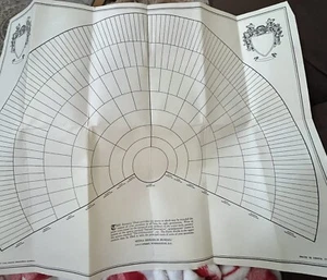 Vintage Family Tree ©️ 1937 Genealogy Blank Chart 8 Generations Large Form - Picture 1 of 7