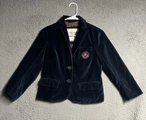 Giacca blazer velluto blu Abercrombie & Fitch taglia S stemma ricamato preppy - Foto 1 di 18