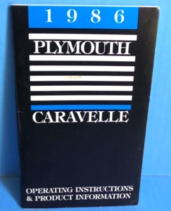 86 1986 Plymouth Caravelle manual del propietario - Imagen 1 de 1
