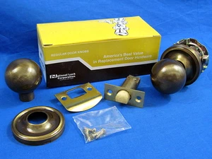 NATIONAL LOCK CORP - Antik Messing - Barrington Durchgang Türknauf Set - 448 4A - Bild 1 von 6