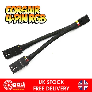 Câble adaptateur séparateur de moyeu de ventilateur Corsair RGB 4 broches - Photo 1/5
