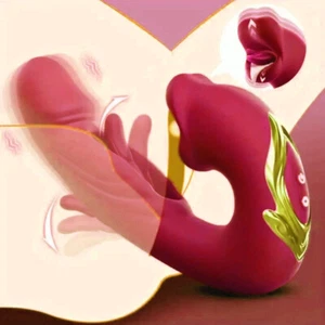 Flapping Rabbit Vibrator Tapping G-Spot Clit Vibrating Dildo Sex Toys For Women - Picture 1 of 12