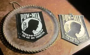 Lot of 2 POW MIA Vintage Sun Catchers You Are Not Forgotten - Picture 1 of 2