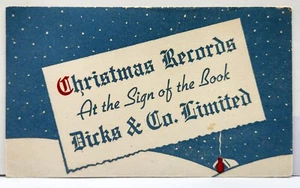 Vintage Dicks & Co. Ltd. Bucheinbandlöscher für Weihnachten Schallplattenbuch - Bild 1 von 2