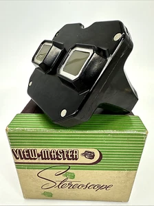 1950s Sawyers View Master Stereoscope 3D Black Bakelite w/ Original Box Vtg - Picture 1 of 7