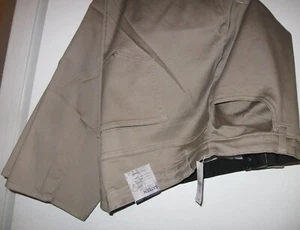 New Women's SATEEN STRETCH Tan PANTS STRAIGHT LEG 30W 32W 30WP 32WP Catherines - Picture 1 of 24
