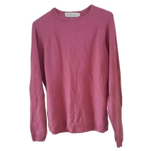 Holmewood Lambswool Dark Pink Long Sleeve Sweater - Picture 1 of 4