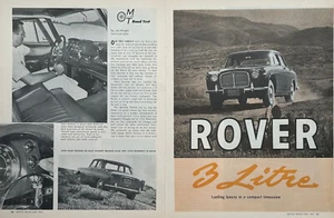 1962 Road Test Rover 3 Liter Mark 1A 6 Seiten Bilder technische Daten Info - Bild 1 von 3