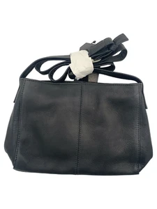 Le Donne Leather Top Zip Crossbody Bag Black - Picture 1 of 4