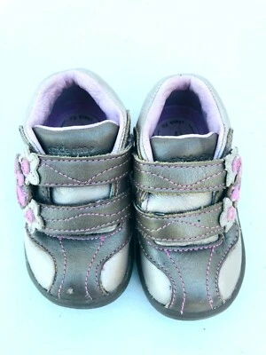 Stride Rite Baby Girls Boots Sneakers Shoes Size 4 Medium Leather Flexible Crib  - Image 1 of 4