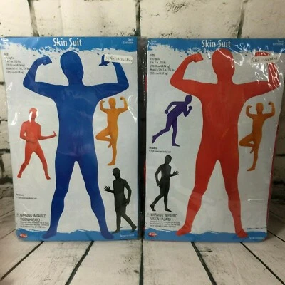 Skin Suit Costume Teen / Junior Disappear Funny Spandex Body Suit Red / Blue  - Image 1 of 4