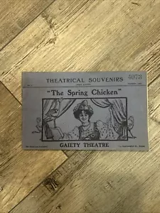 Antique 1905 No.1 Theatrical Souvenirs “The Spring Chicken” Gaiety Theatre - Picture 1 of 24