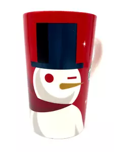 2012 Starbucks Weihnachten zwinkernder Schneemann Urlaub rot groß Keramik Kaffee Tee Becher - Bild 1 von 10