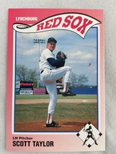 1990 Lynchburg Red Sox Sportsprint Minor League Baseball Card#24-Scott Taylor