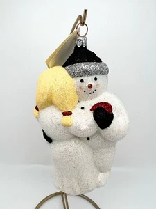 2000 Patricia Breen "Snow Dancing" Handmade Hanging Glass Ornament #2040 MINT - Picture 1 of 6